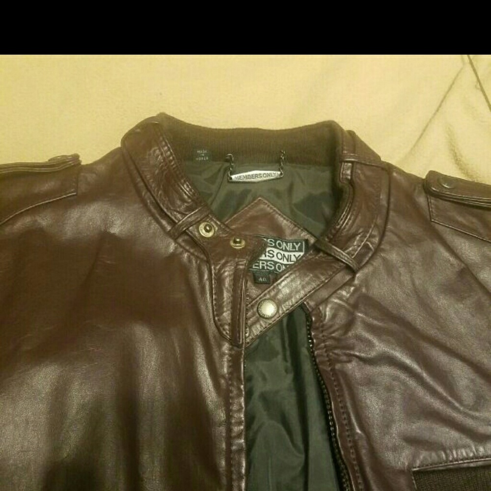 - Original "Members Only " leather jacket